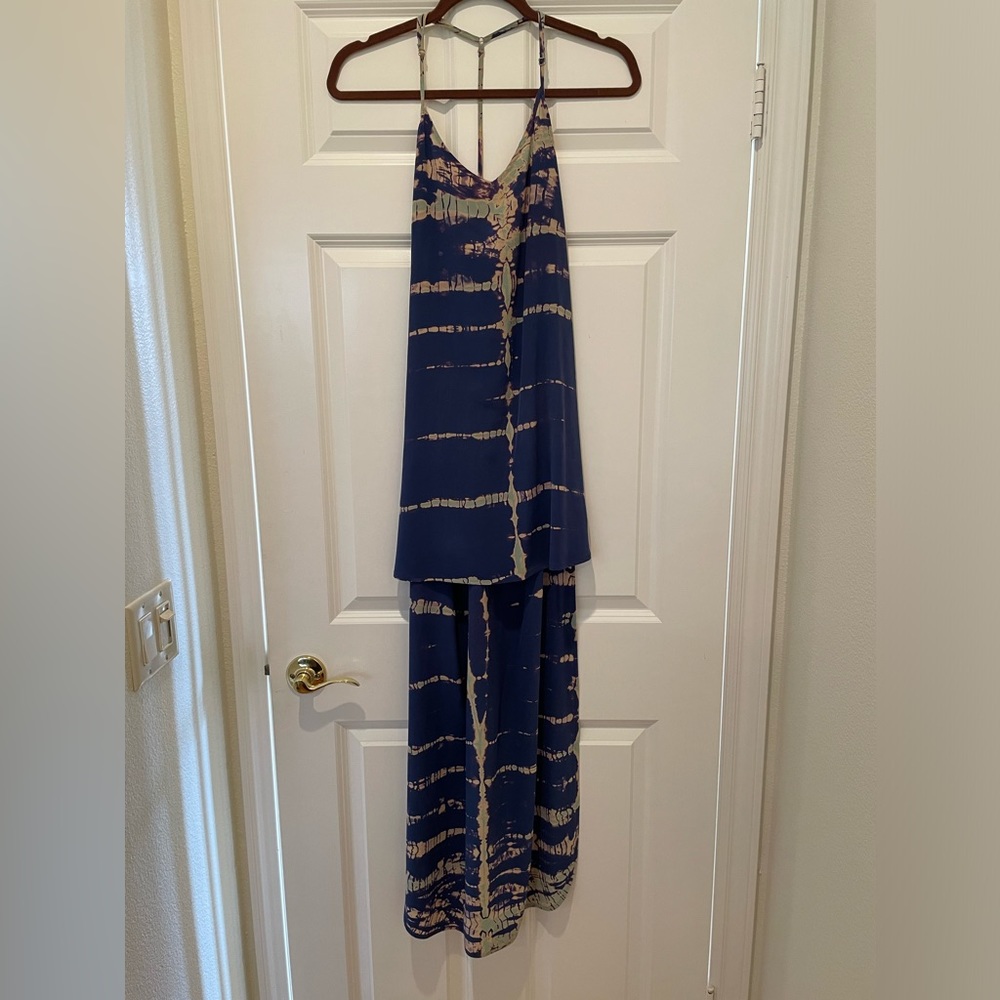 Gypsy 05 Violet Tie Dye Hi Low Silk Dress-Size XS - Picture 4 of 6